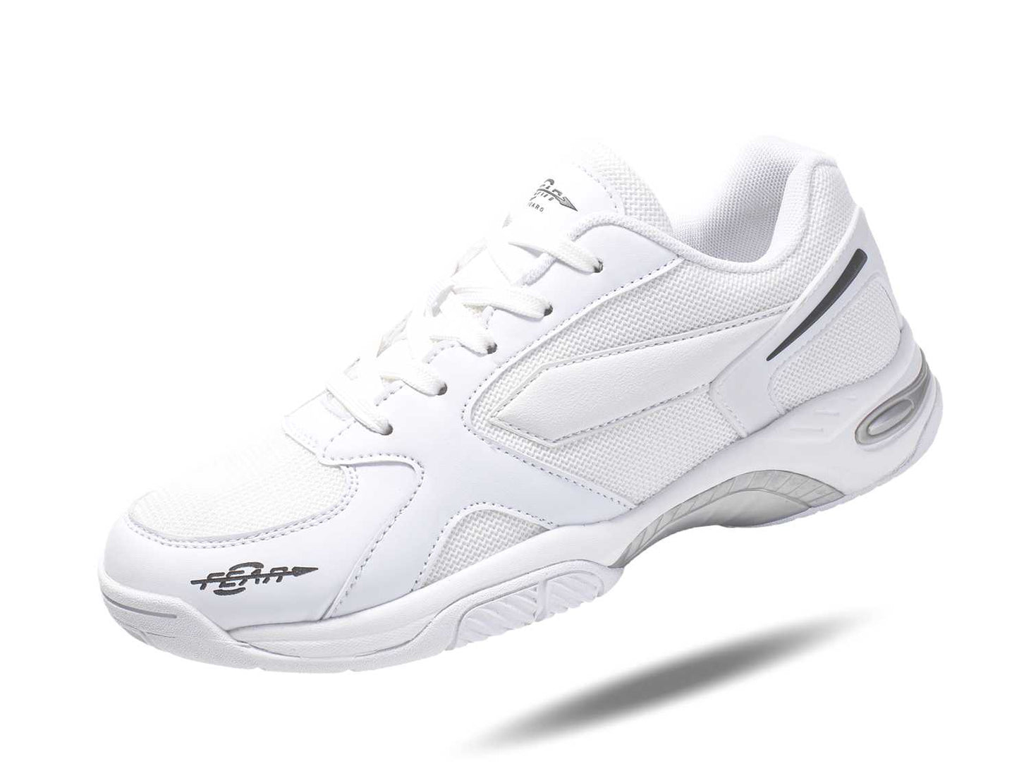 Men's High Arch Firm Support All-In-One White Walking Shoes.