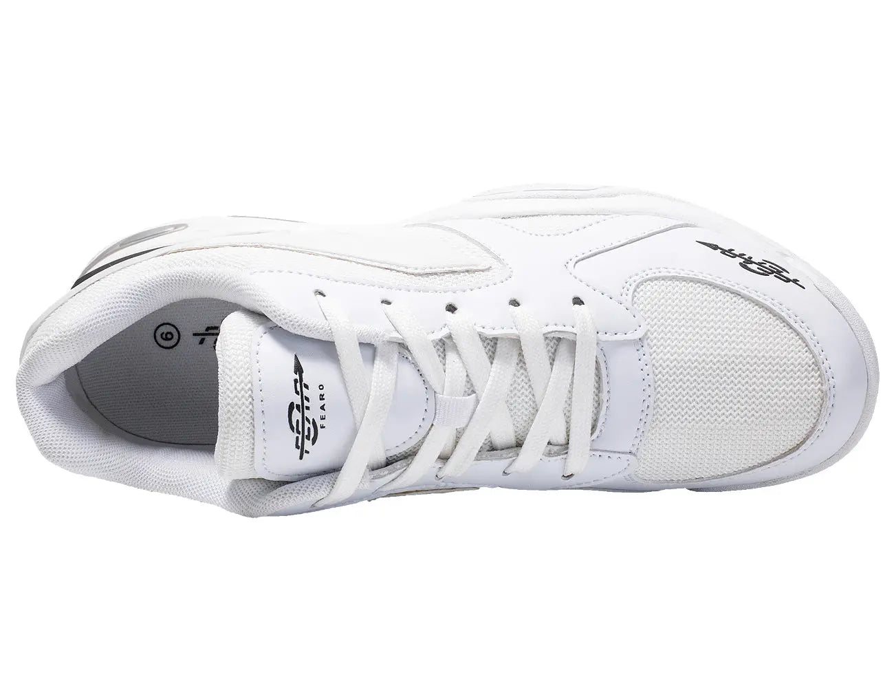Men's High Arch Firm Support All-In-One White Walking Shoes.
