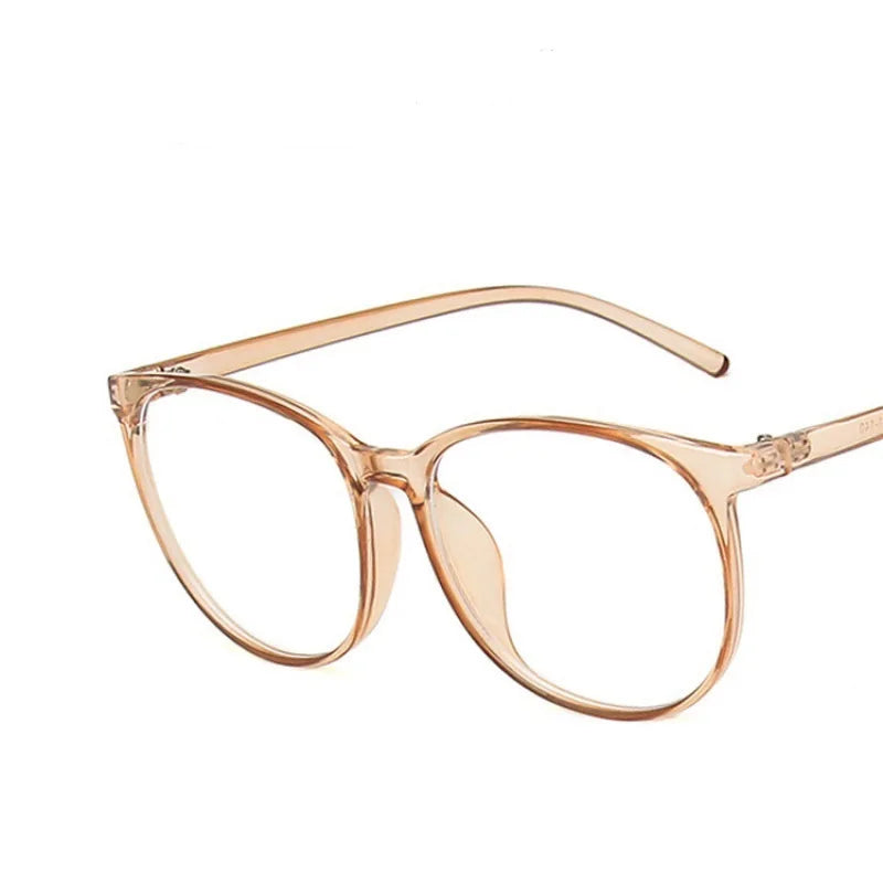 Transparent Computer Glasses Frame Women Men Anti Blue Light Round