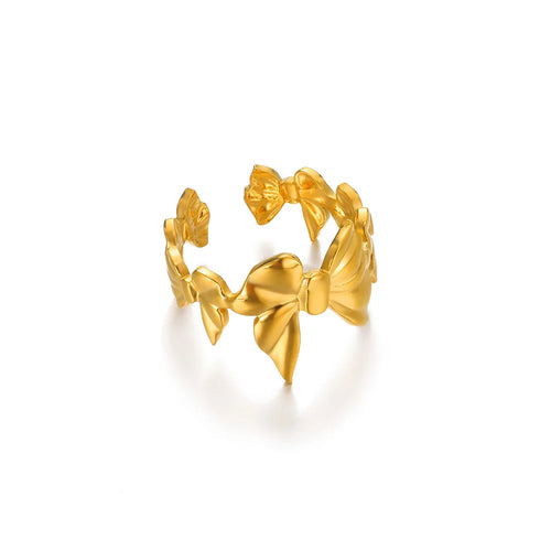 Elegant Stainless Steel Boho Bloom &Shine Ring Collection