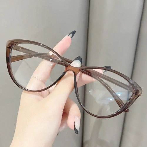 Y2K Retro Oval Frame Glasses Women Female Sweet Cool Eyewear Trend
