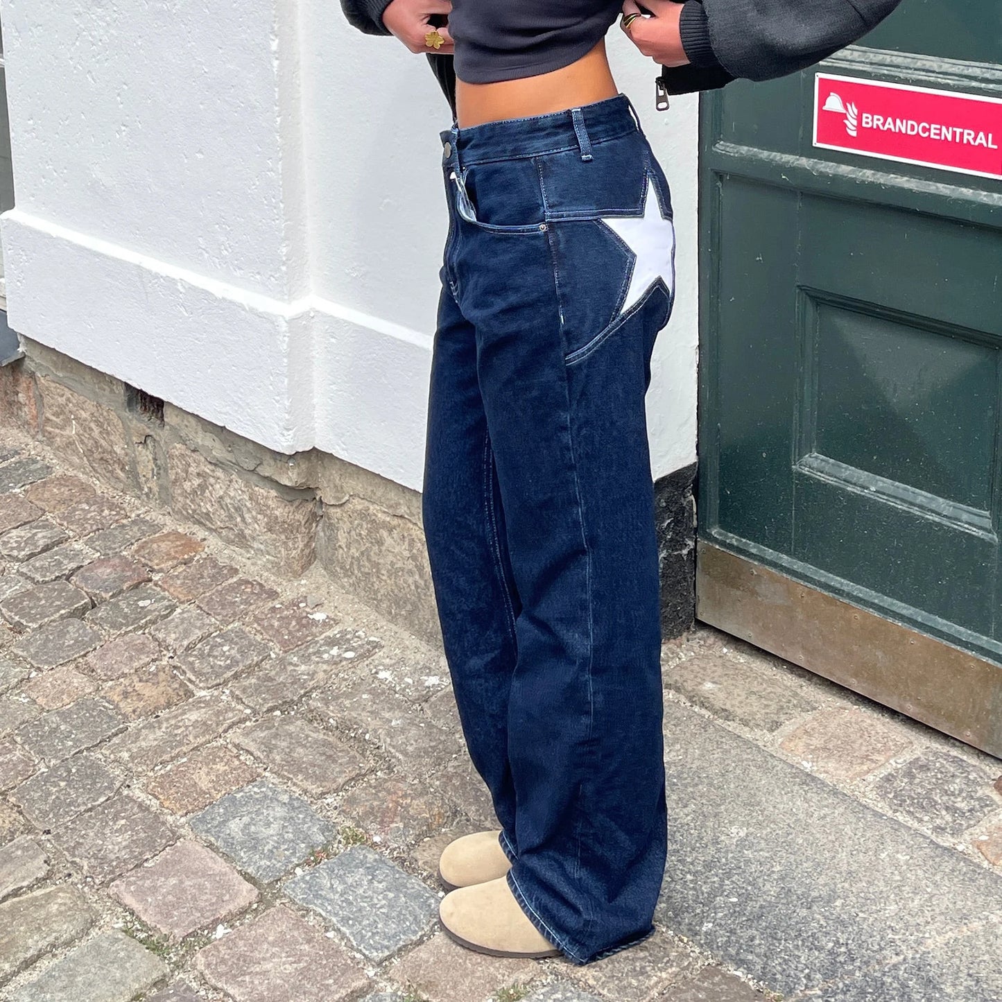 Starlit Y2K Aesthetic Jeans - Vintage Wash