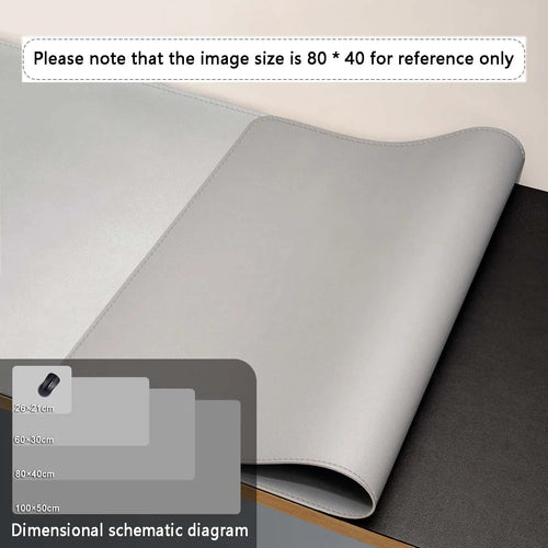 Mouse Pad Large Size Office Desk Protector Mat PU Leather Waterproof