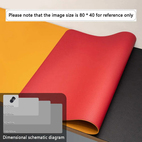 Mouse Pad Large Size Office Desk Protector Mat PU Leather Waterproof