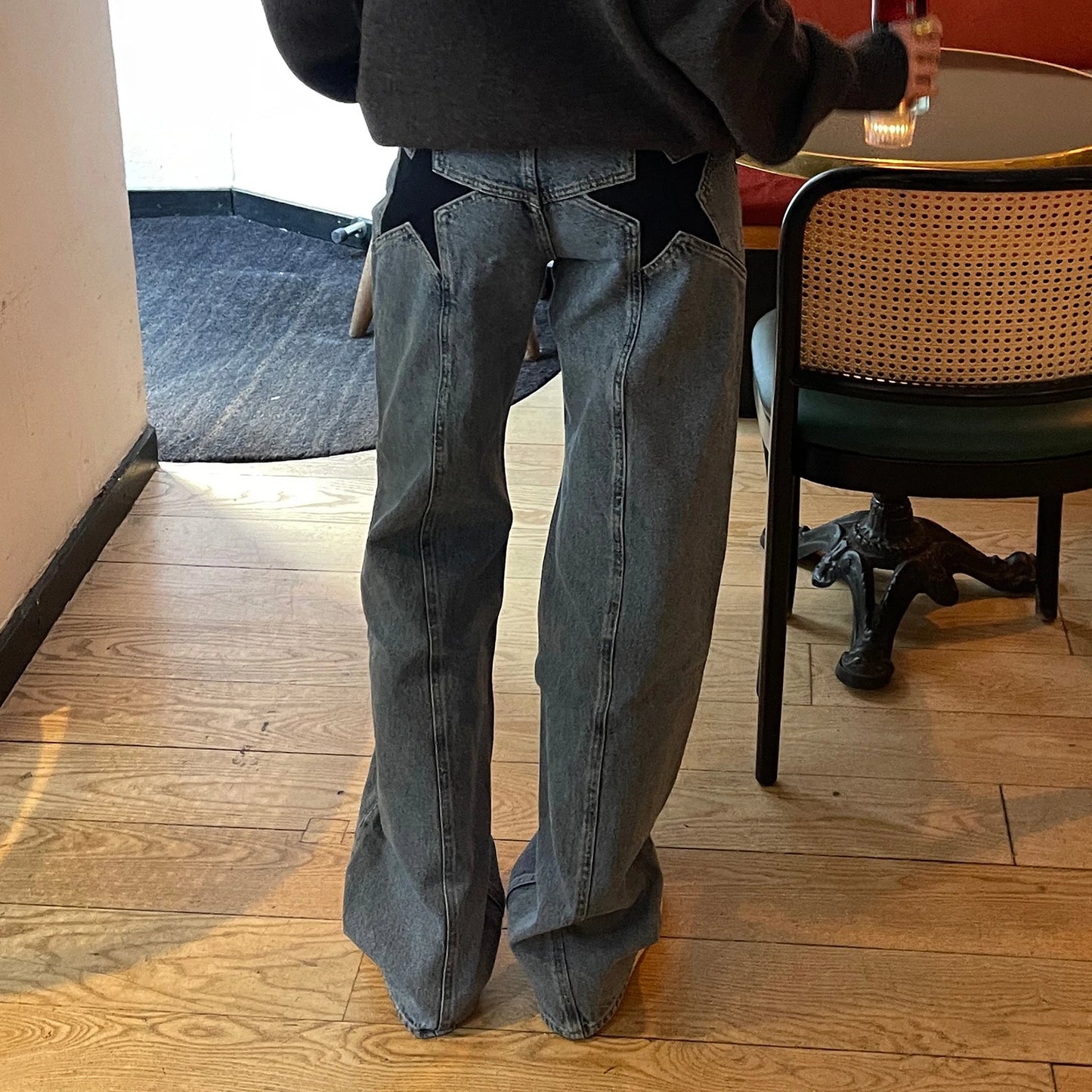 Starlit Y2K Aesthetic Jeans - Vintage Wash