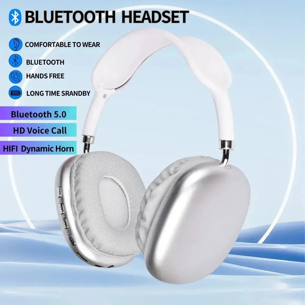 Headphone Wireless Bluetooth Headset With Mic Noise Cancelling