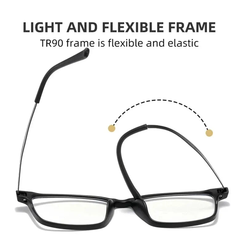 Blue Light Blocking Reading Glasses Men Women Ultralight TR90 Titanium