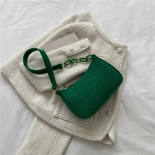 Retro Square Shoulder Bag - Small & Chic