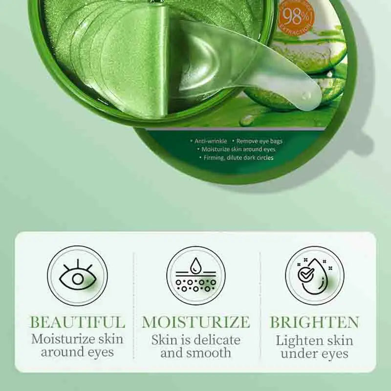 60pcs SAODER Aloe Vera Collagen Eye Mask Anti Dark Circles Eyes Bags