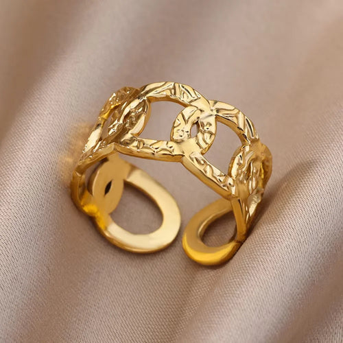Elegant Stainless Steel Boho Bloom &Shine Ring Collection