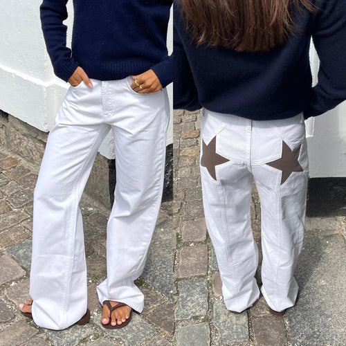 Starlit Y2K Aesthetic Jeans - Vintage Wash