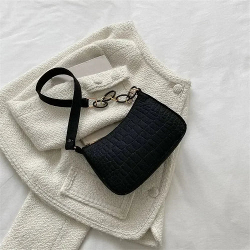 Retro Square Shoulder Bag - Small & Chic