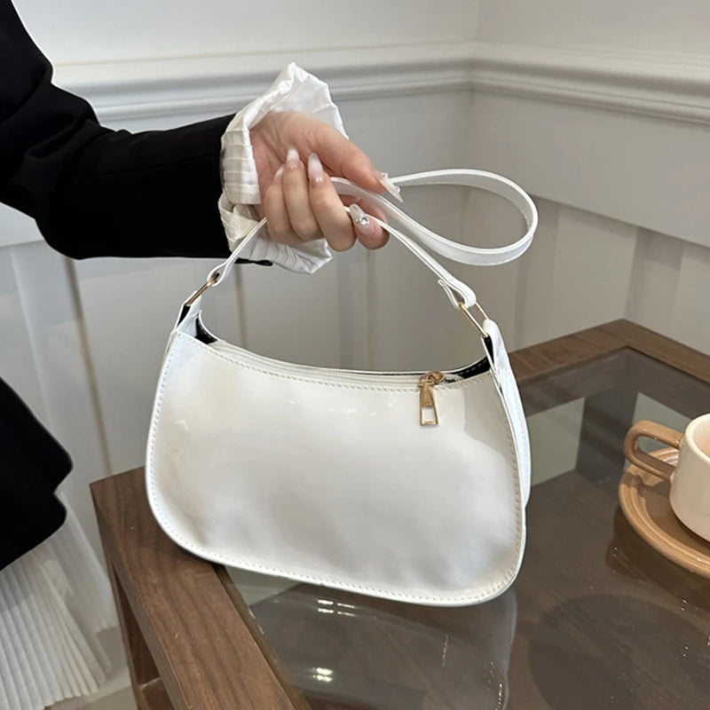 Retro Solid Color PU Leather Shoulder Bag Fashion Women's Handbags