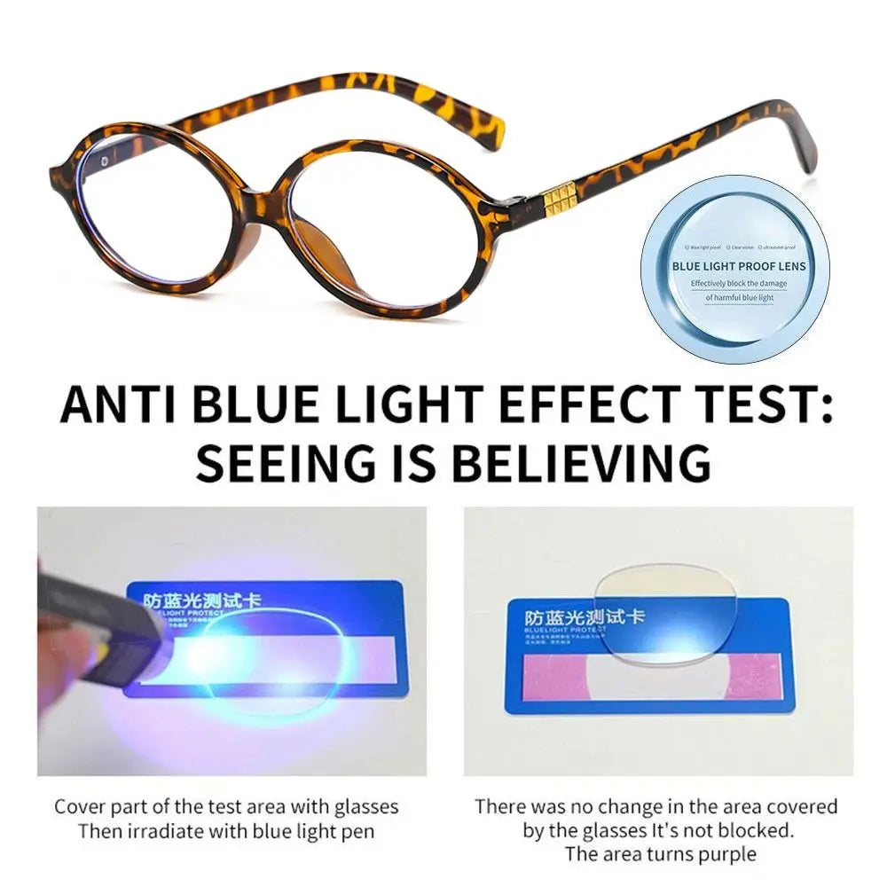 Y2K Retro Oval Frame Glasses Women Female Sweet Cool Eyewear Trend
