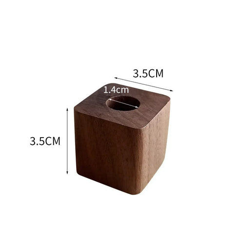 1pc Walnut Wood Pen Holder Pen Container For Desk Stationery Storage