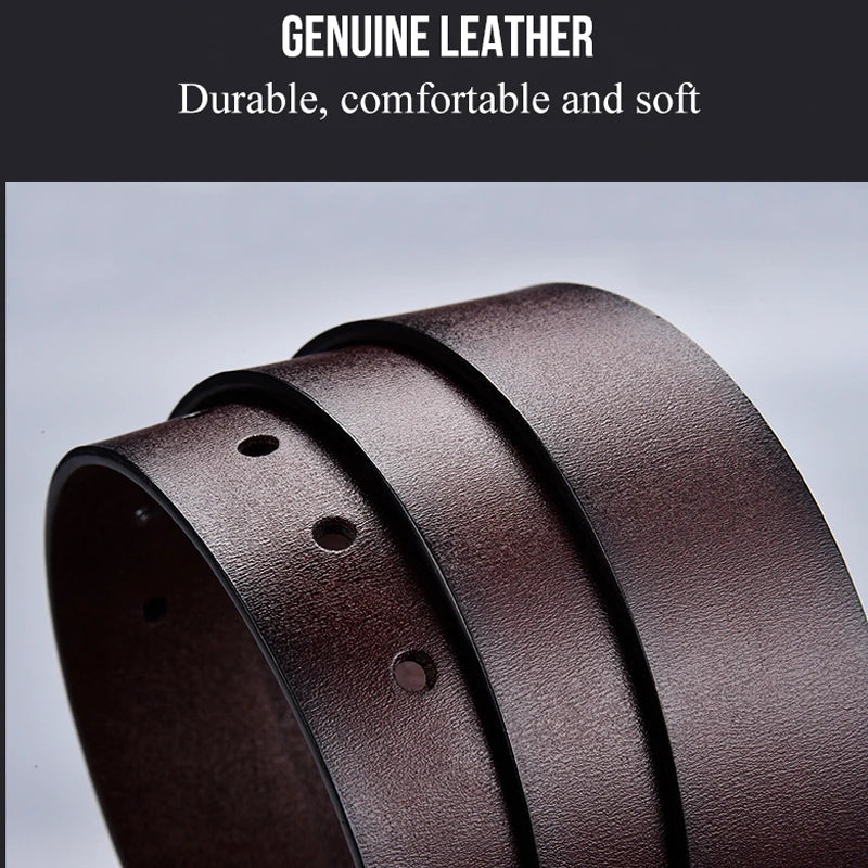 2023New Men's Cow Leather Belts Luxury Strap Male Belts For Fashion