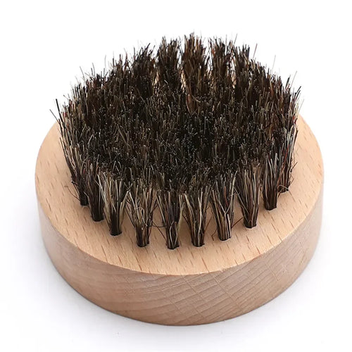 Wooden Hair Beard Brush For Men Natural Wood Comb Boar Bristle