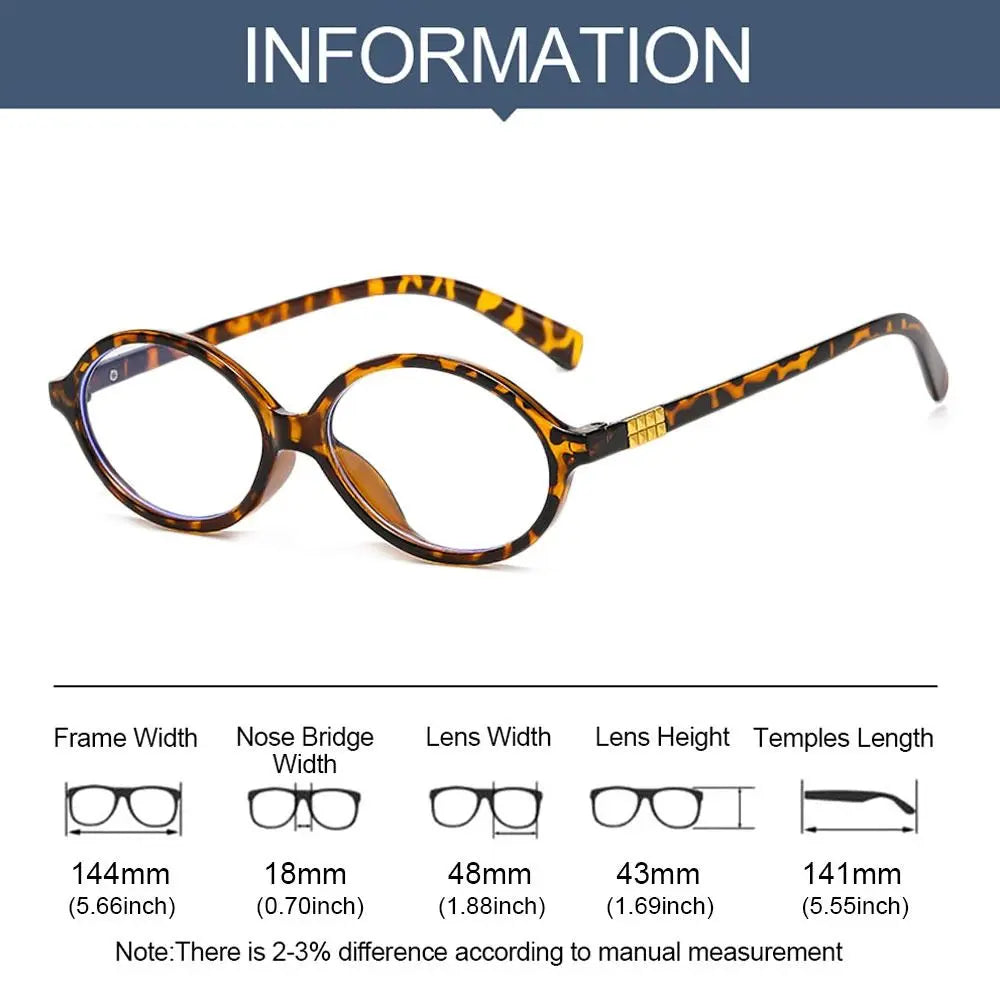 Y2K Retro Oval Frame Glasses Women Female Sweet Cool Eyewear Trend