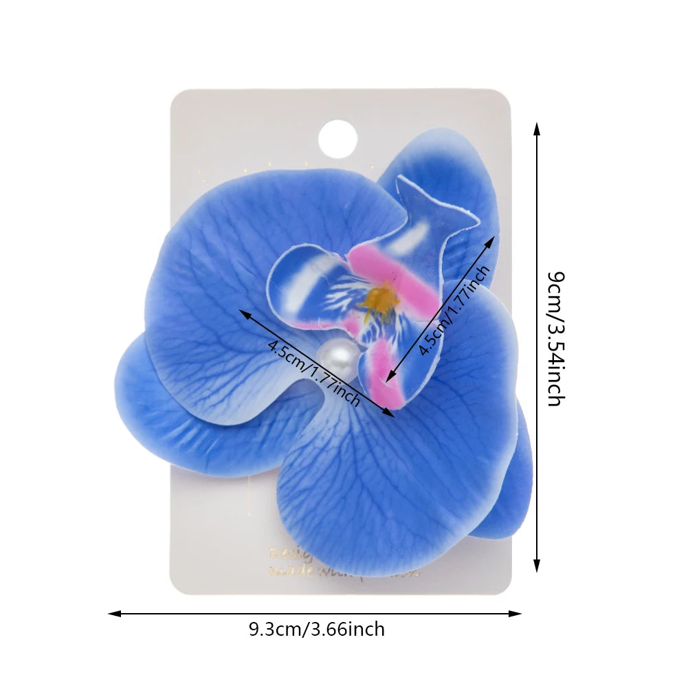Artificial Orchid Flower Hair Clips for Woman