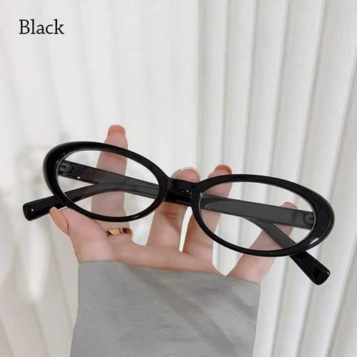 Y2K Retro Oval Frame Glasses Women Female Sweet Cool Eyewear Trend