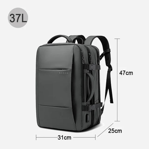 Travel Backpack Men Business Backpack School Expandable USB Bag
