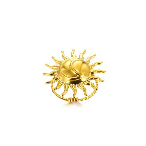 Elegant Stainless Steel Boho Bloom &Shine Ring Collection