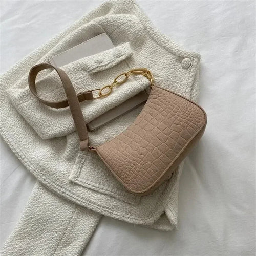 Retro Square Shoulder Bag - Small & Chic
