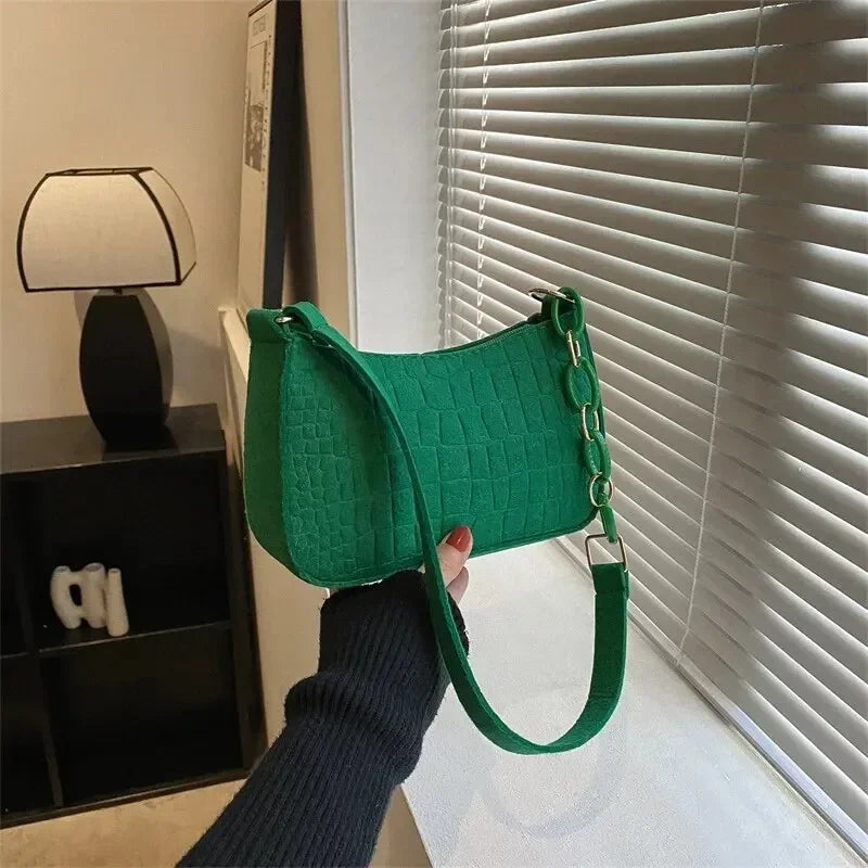 Retro Square Shoulder Bag - Small & Chic