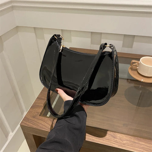 Retro Solid Color PU Leather Shoulder Bag Fashion Women's Handbags