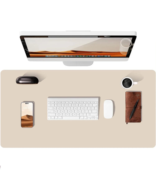 Large Mouse Pad,Office Desk Mat, Leather Desk Pad Protector, Non-Slip