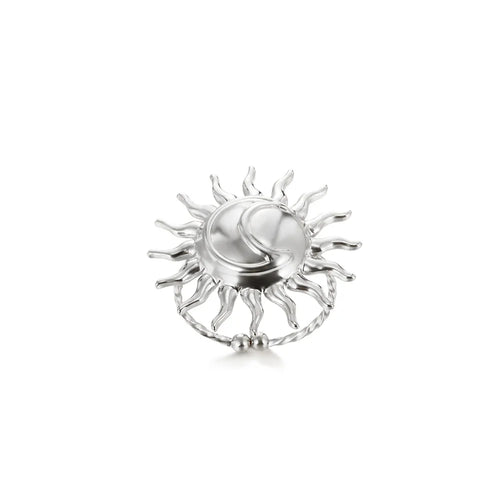 Elegant Stainless Steel Boho Bloom &Shine Ring Collection