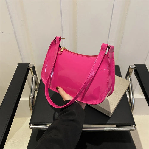Retro Solid Color PU Leather Shoulder Bag Fashion Women's Handbags