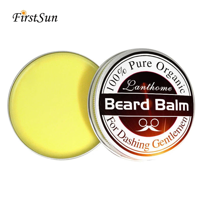 Natural Beard Balm Wax Beard Growth Oil for Men Moisturizing Smoothing