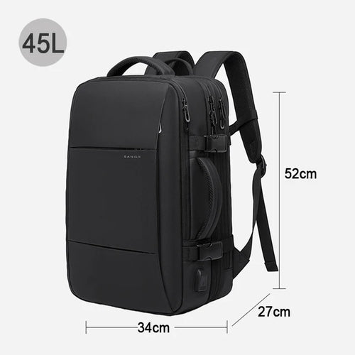 Travel Backpack Men Business Backpack School Expandable USB Bag