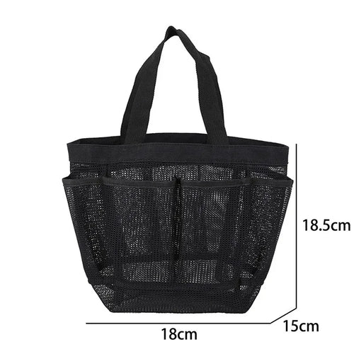 Portable Mesh Shower Caddy Tote Beach Bag Travel Storage Wash Bag