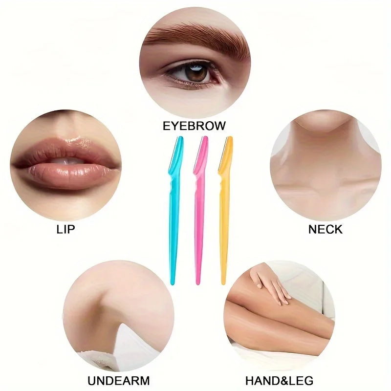 3/5Pcs Eyebrow Razors, Multipurpose Reusable Hair Trimmer, Portable