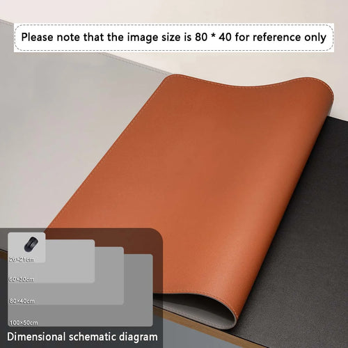Mouse Pad Large Size Office Desk Protector Mat PU Leather Waterproof