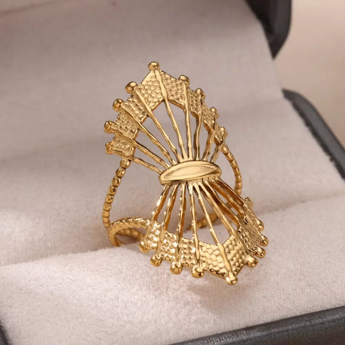 Elegant Stainless Steel Boho Bloom &Shine Ring Collection