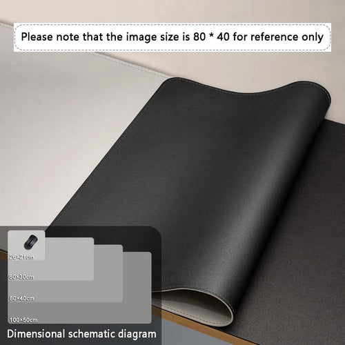 Mouse Pad Large Size Office Desk Protector Mat PU Leather Waterproof
