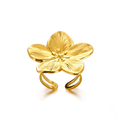 Elegant Stainless Steel Boho Bloom &Shine Ring Collection