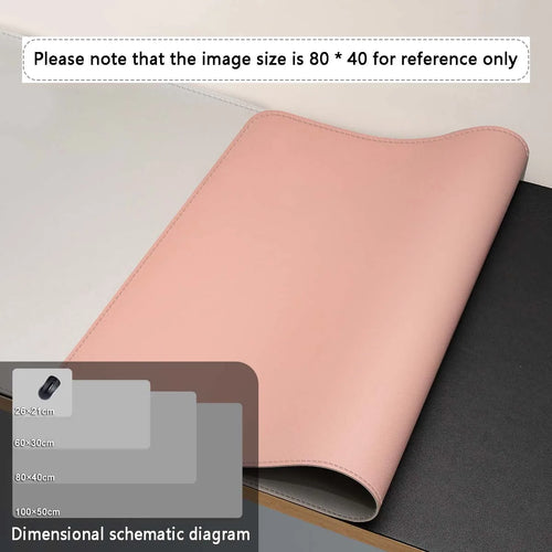 Mouse Pad Large Size Office Desk Protector Mat PU Leather Waterproof