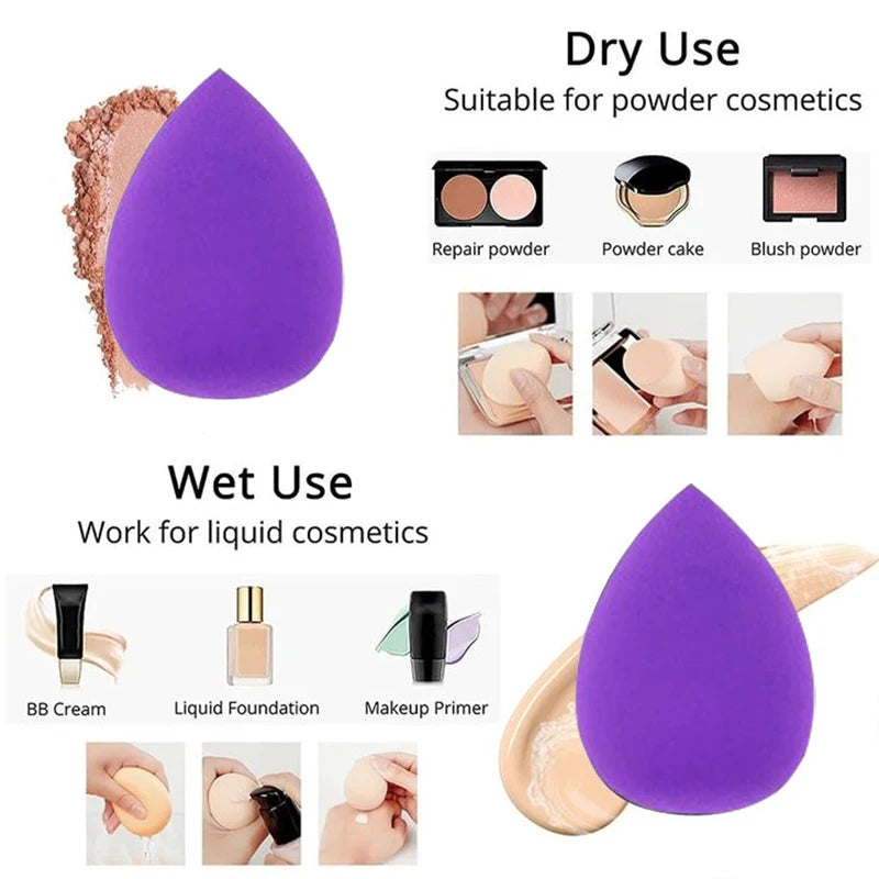 12PCS Makeup Egg Sets Foundation Loose Powder Makeup Tools Dry and