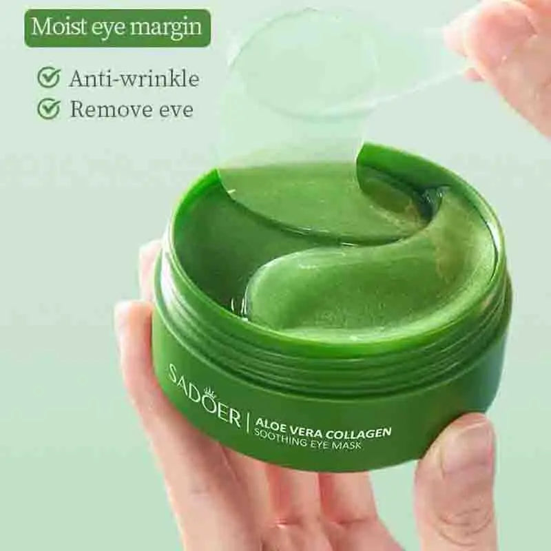60pcs SAODER Aloe Vera Collagen Eye Mask Anti Dark Circles Eyes Bags