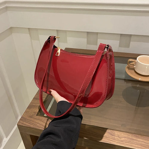 Retro Solid Color PU Leather Shoulder Bag Fashion Women's Handbags