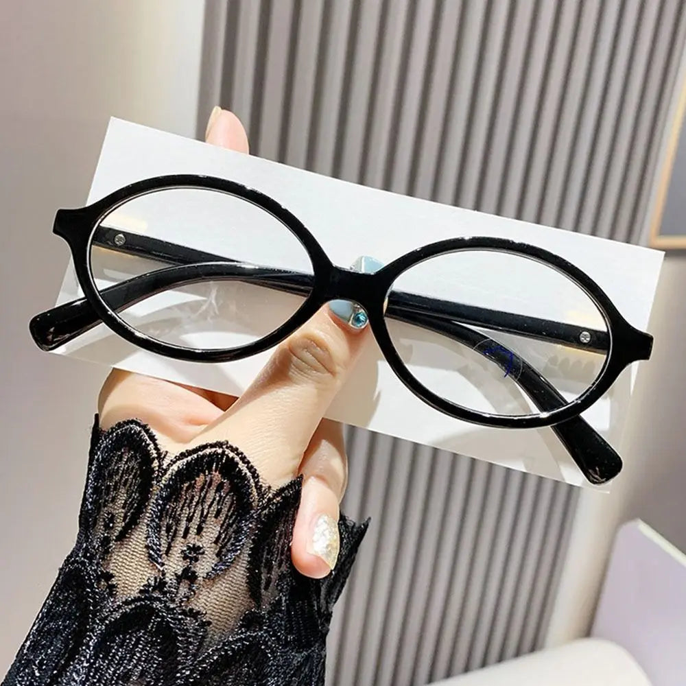 Y2K Retro Oval Frame Glasses Women Female Sweet Cool Eyewear Trend