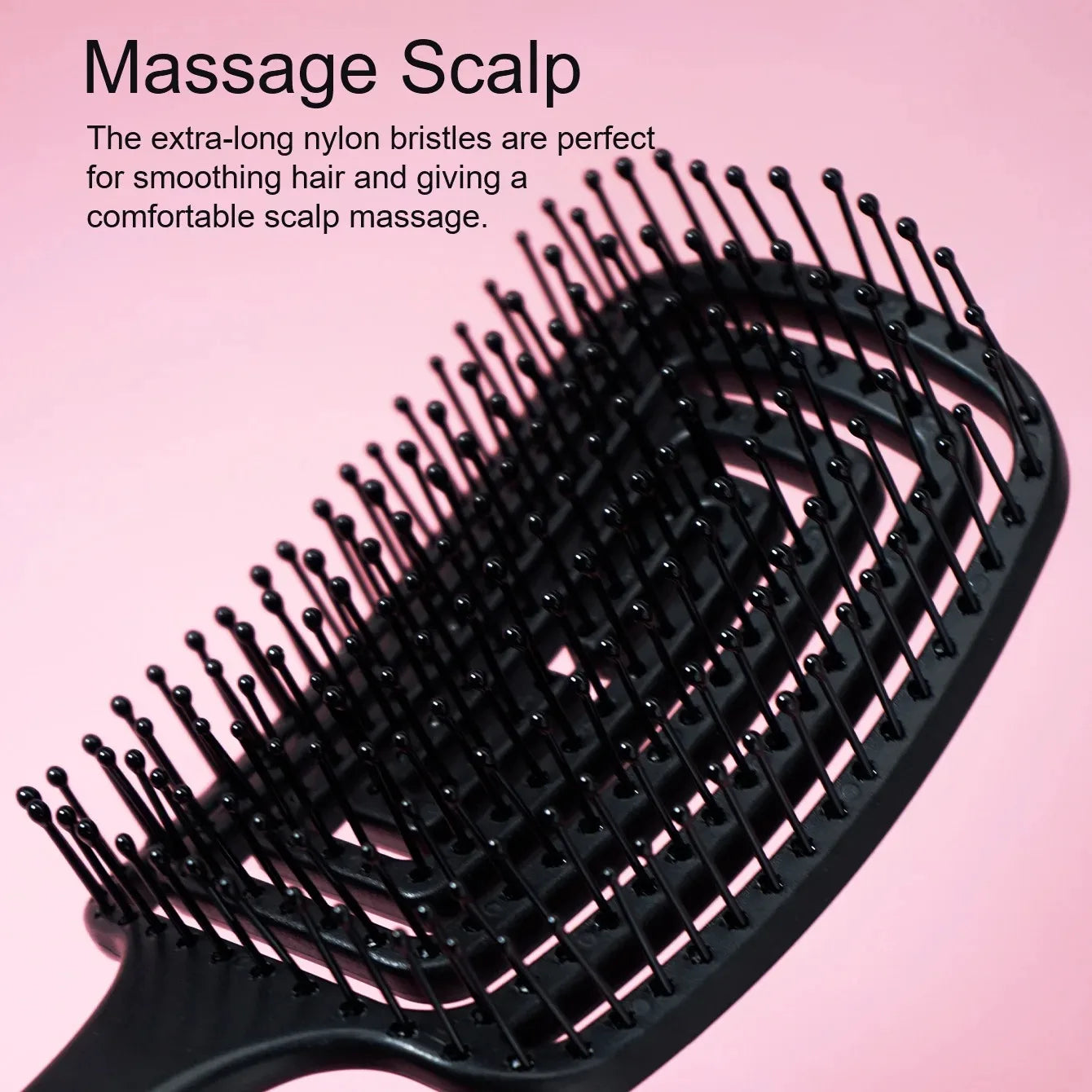 Square Hollow Massage Comb Massage Meridians Scalp Hair Styling