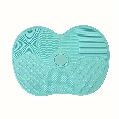 Silicone Apple Shaped Makeup Brush Cleaning Pad - Puff Cleaning Tool