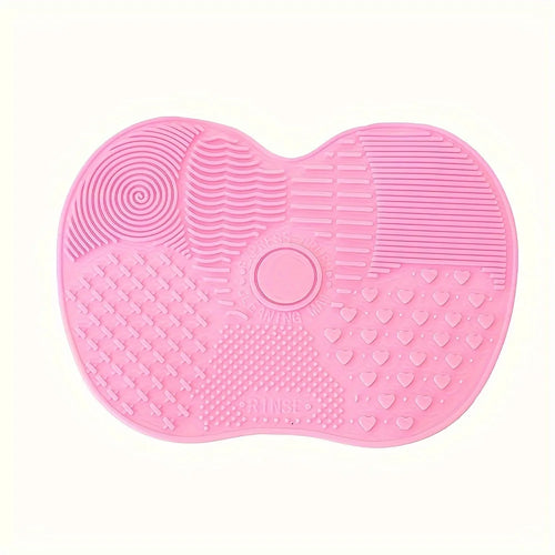 Silicone Apple Shaped Makeup Brush Cleaning Pad - Puff Cleaning Tool