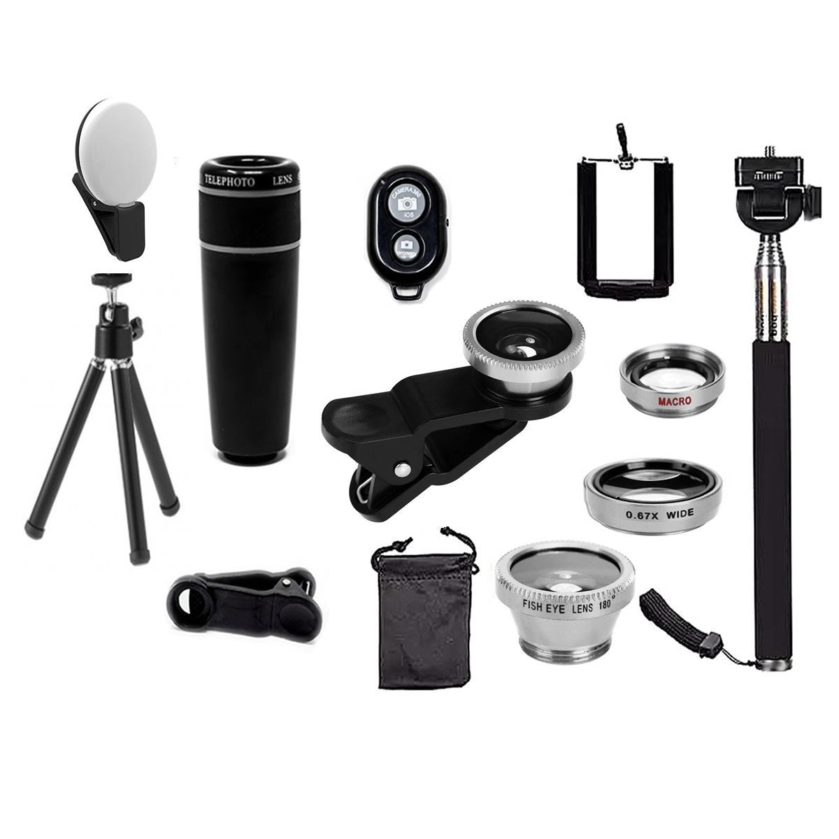 Pro-Series 11-in-1 Smartphone Lens kit Wide, Macro, Telephoto & More