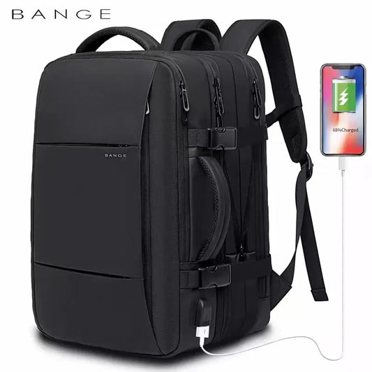 Travel Backpack Men Business Backpack School Expandable USB Bag
